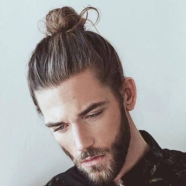 Long Hair Man Bun Hairstyle For Men - Mens Hairstyle 2020